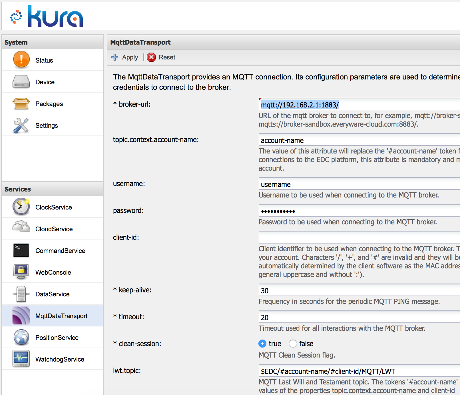 Kura Cloud Configuration
