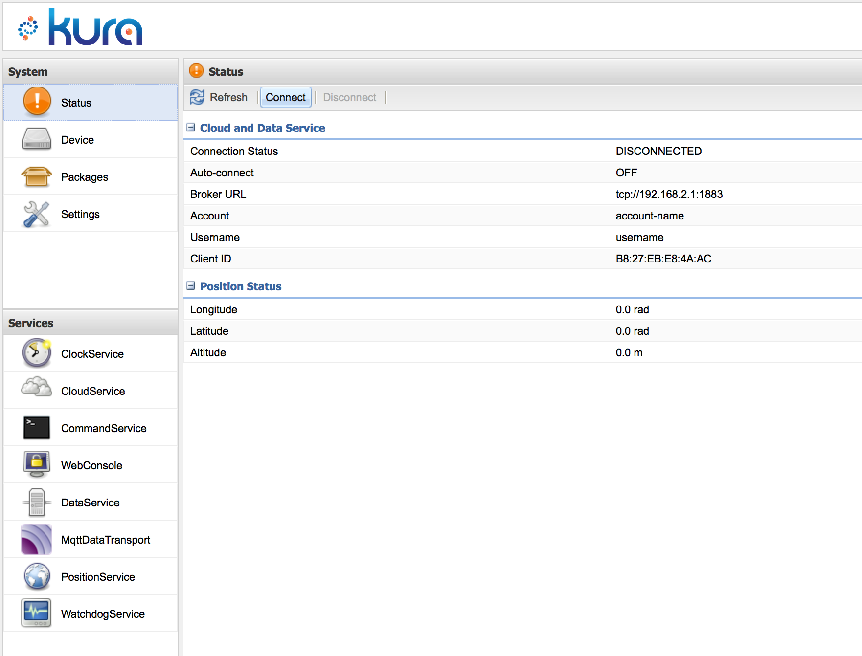 Kura Cloud Connection