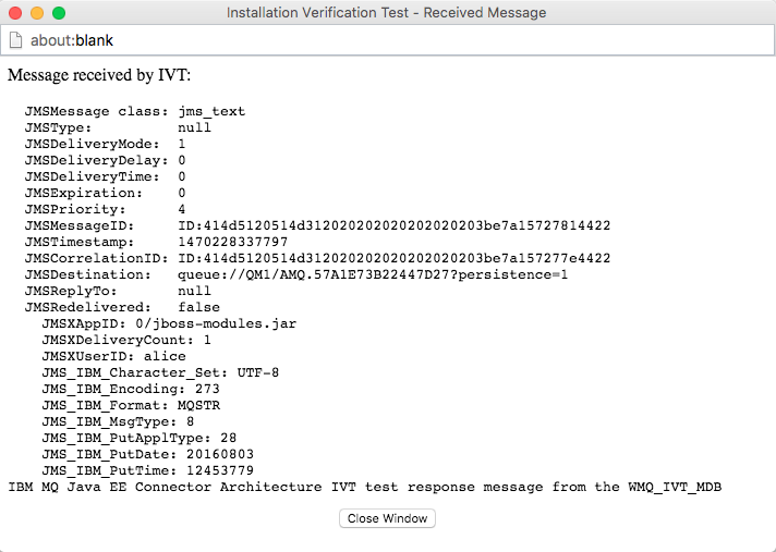 JBoss WebsphereMQ JMS Inspection Page