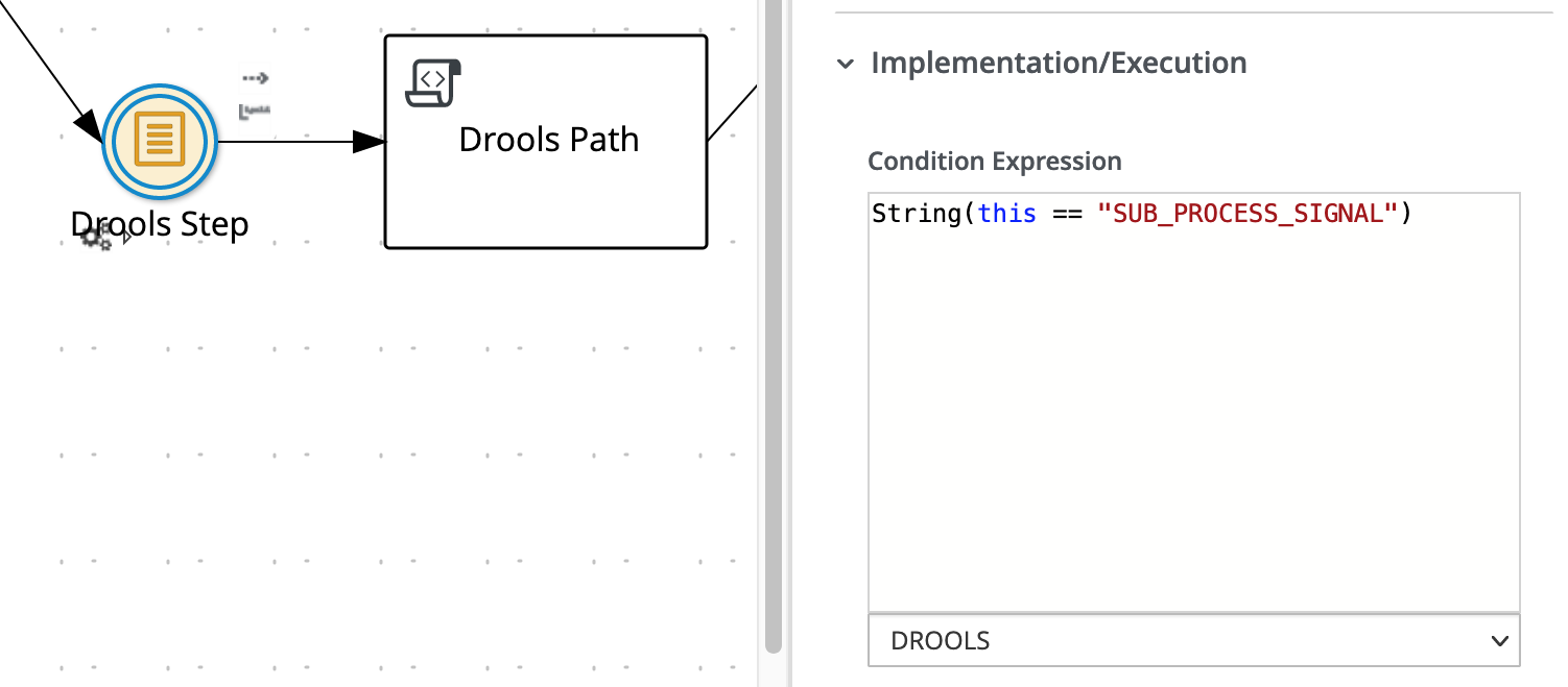 Implémentation Drools du signal
